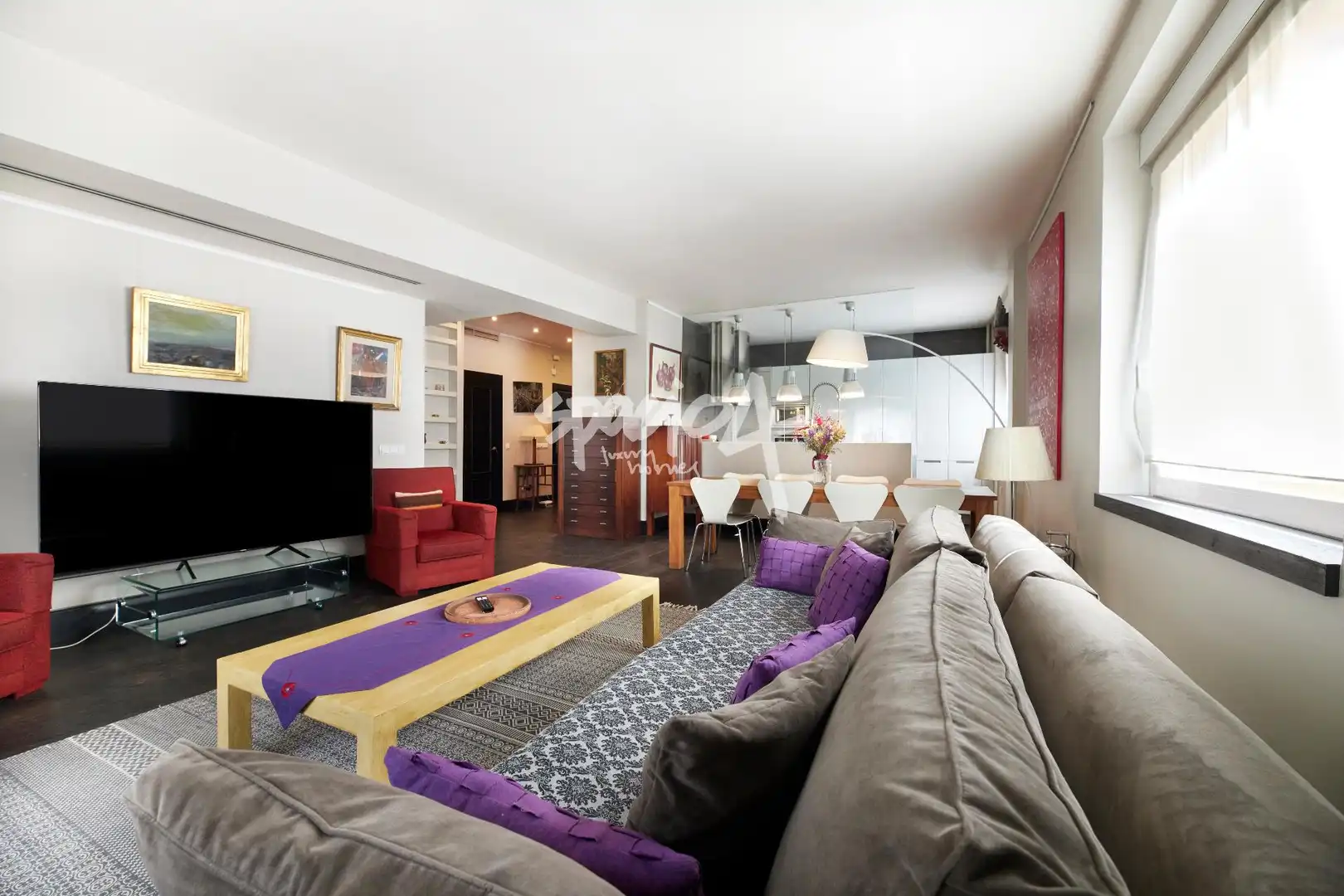 Wohnzimmer von Wohnung zum Verkauf in Madrid mit Klimaanlage und Heizung