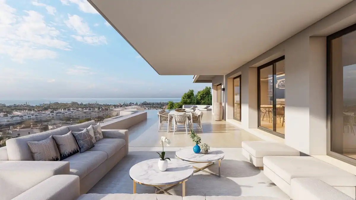 Terrasse von Haus oder Chalet zum Verkauf in Marbella mit Klimaanlage, Privatgarten und Terrasse