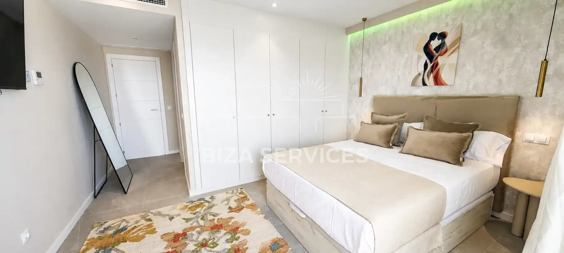 Bedroom of Flat for rent in Eivissa  with Air Conditioner, Private garden and Swimming Pool