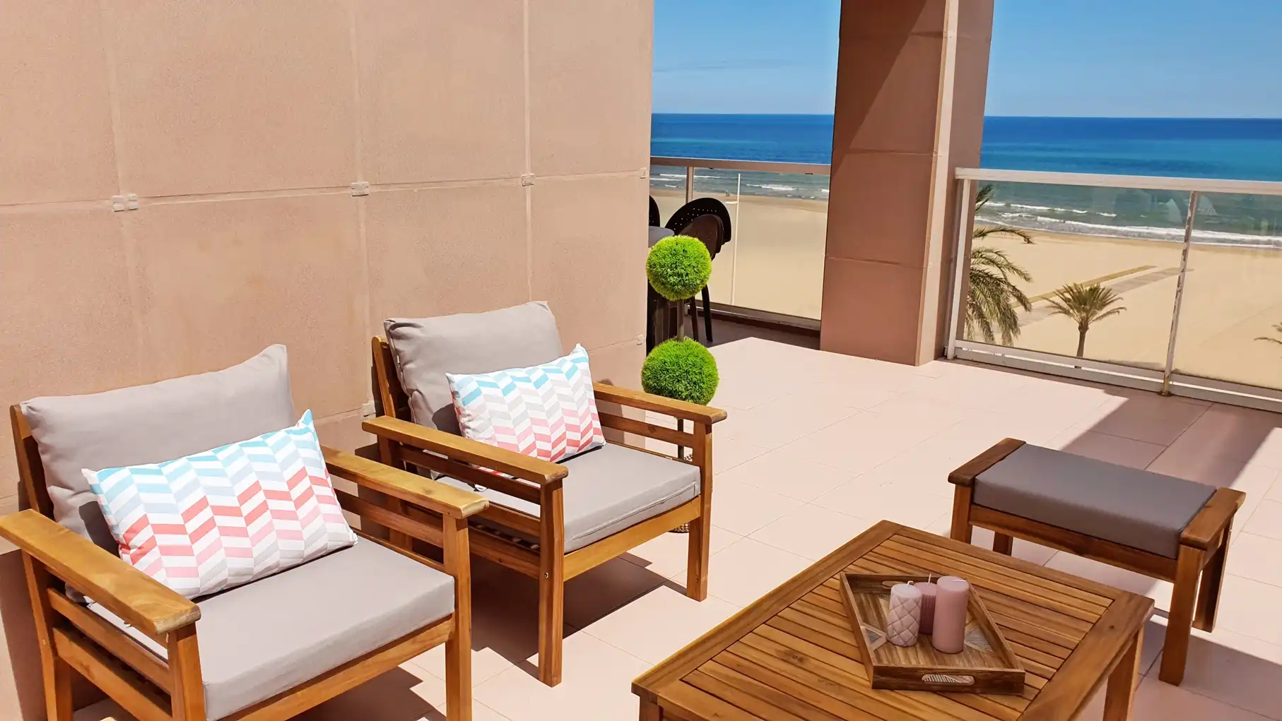 Terrasse von Wohnungen zur Miete in Gandia mit Terrasse, Möbliert und Ofen