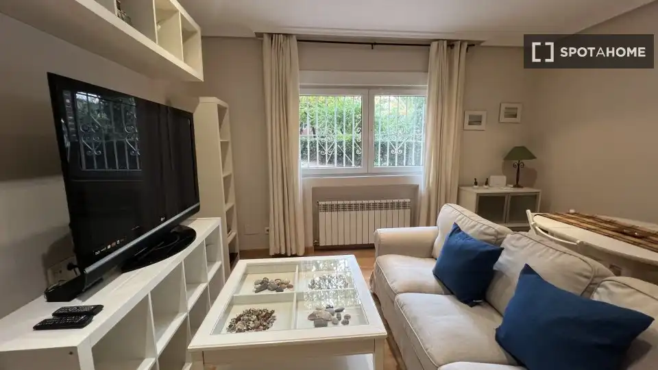Sala de estar de Piso de alquiler en Madrid con Aire acondicionado, Calefacción y Amueblado