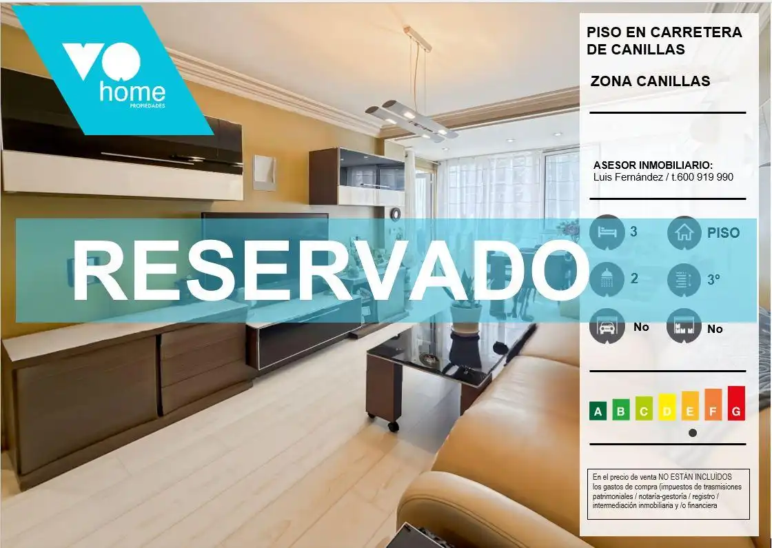 Piso con ascensor en venta en Carretera de Canillas