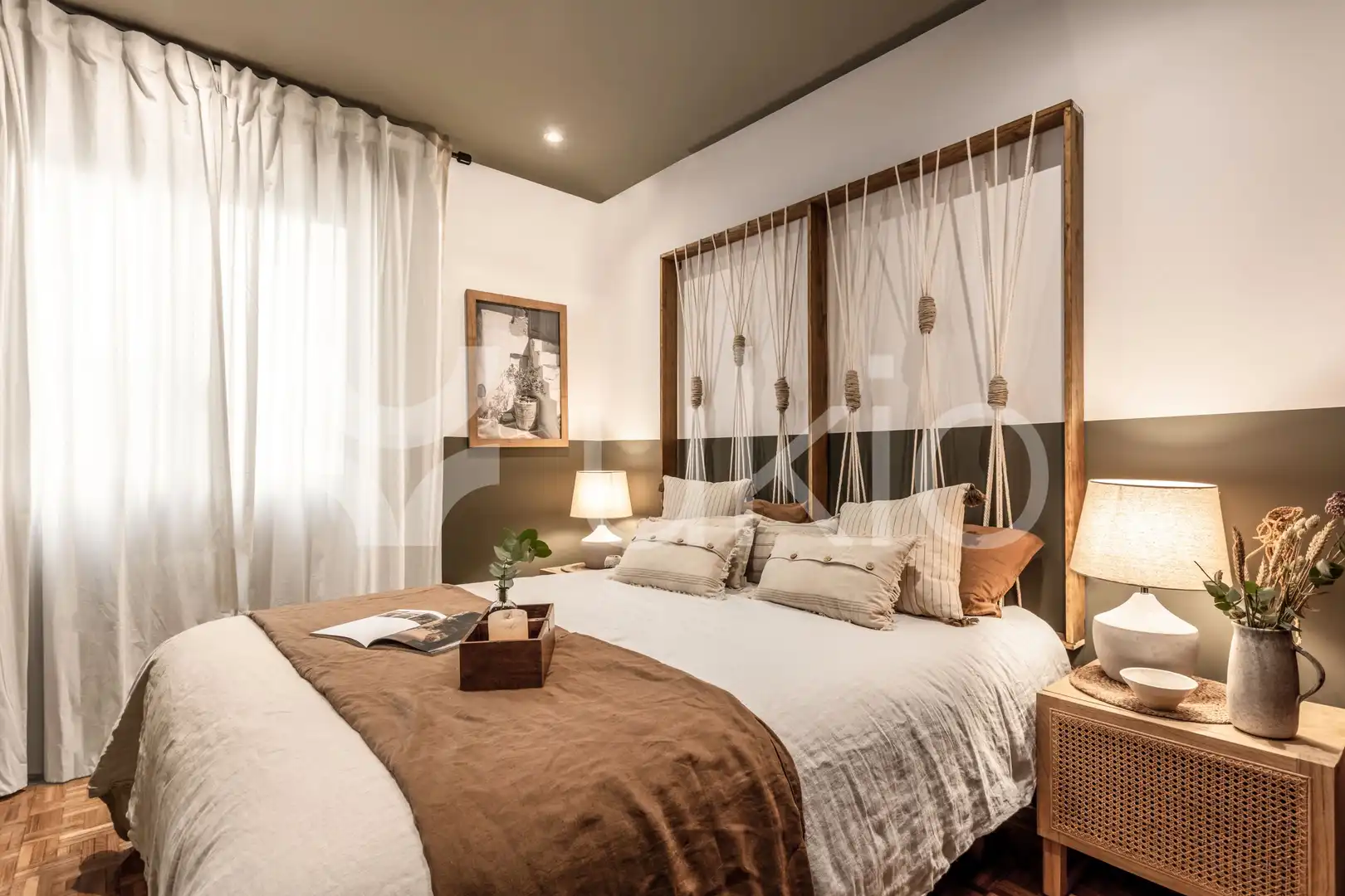 Schlafzimmer von Wohnungen zur Miete in Madrid mit Klimaanlage, Möbliert und Waschmaschine