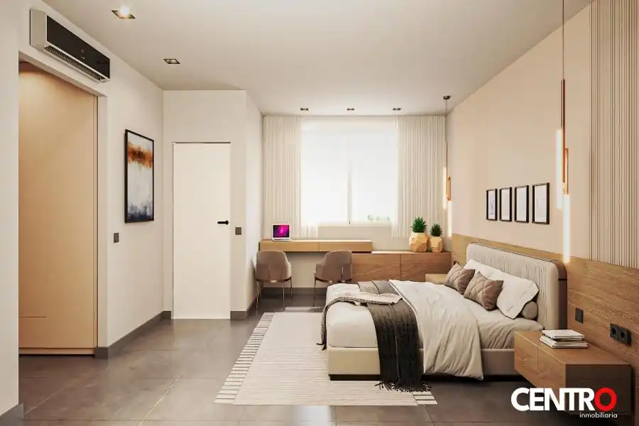 Schlafzimmer von Wohnung zum Verkauf in Cenes de la Vega mit Klimaanlage, Heizung und Privatgarten