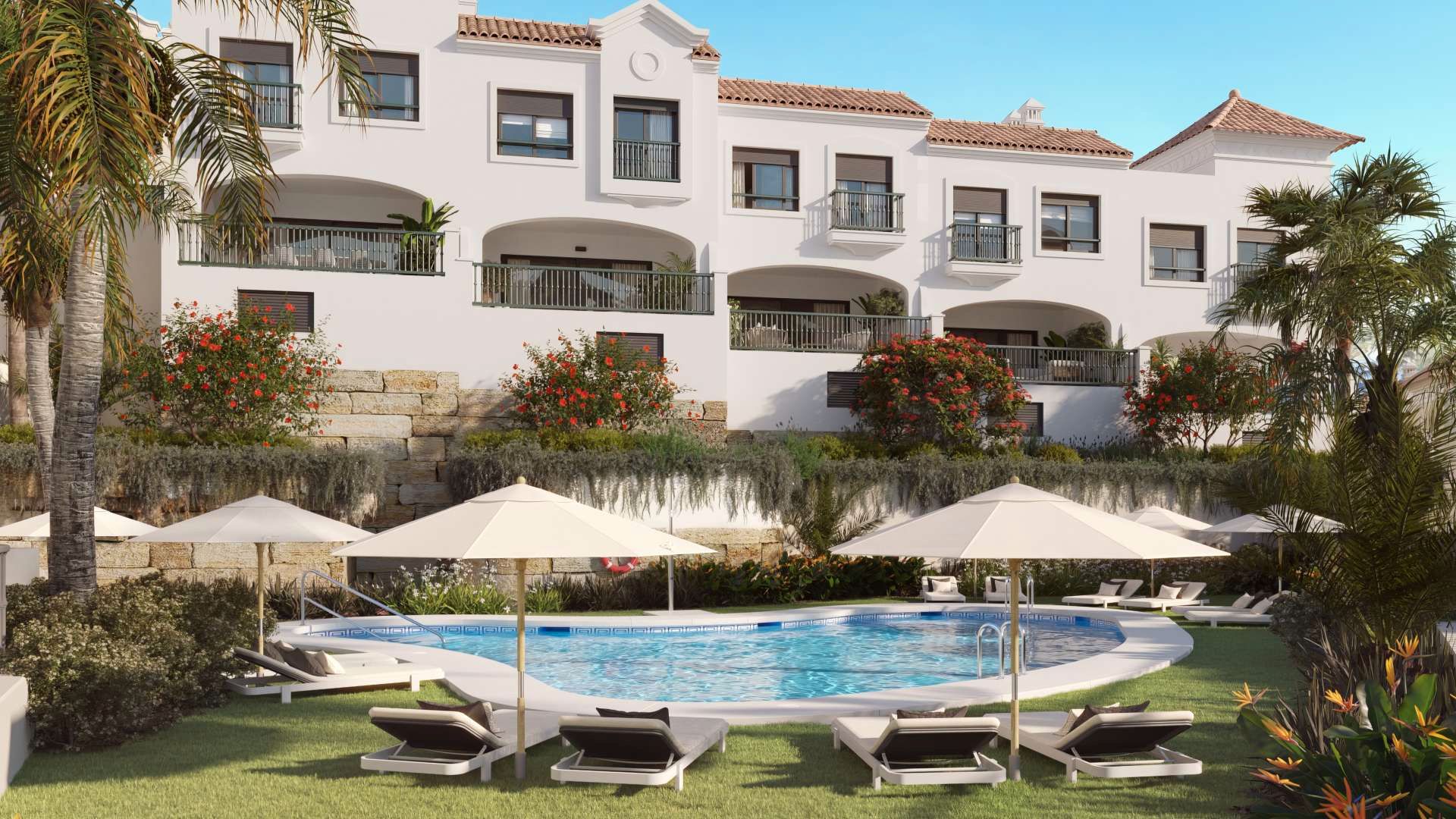 Jardí de Casa adosada en venda en Estepona amb Aire condicionat, Calefacció i Jardí privat