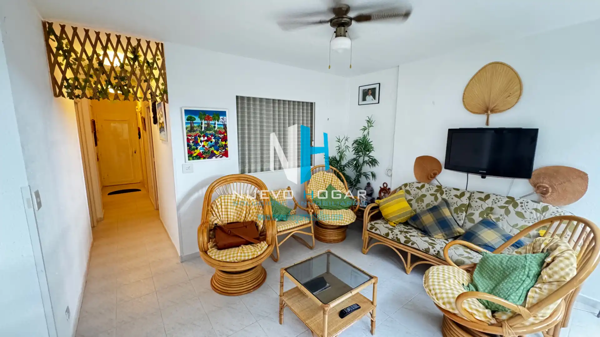 Sala de estar de Apartamento en venta en Benicasim / Benicàssim con Terraza, Amueblado y Lavadora
