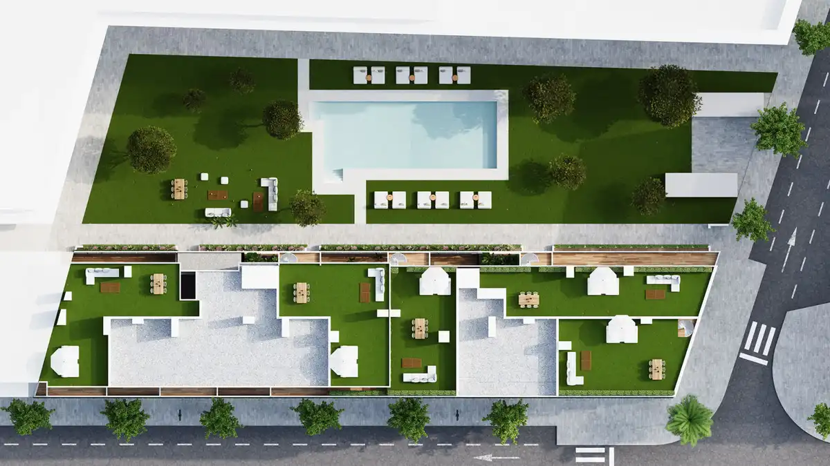 Terrasse von Erdgeschoss zum Verkauf in Málaga mit Klimaanlage, Privatgarten und Terrasse