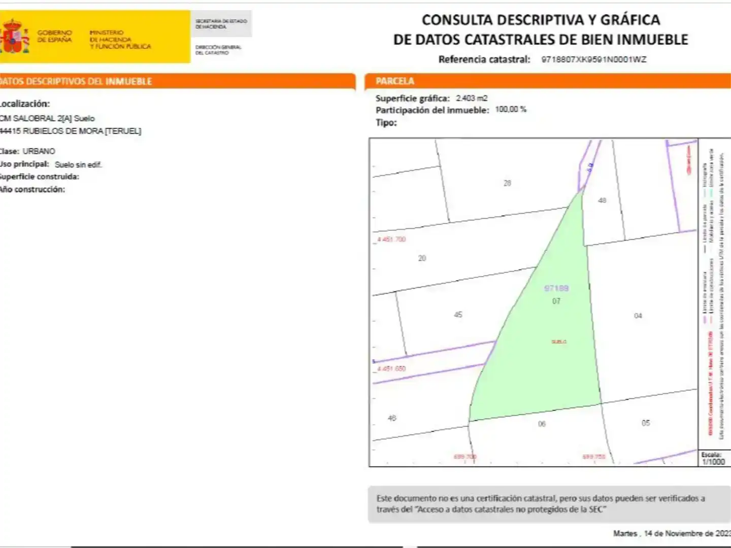 Residencial en venda en Rubielos de Mora