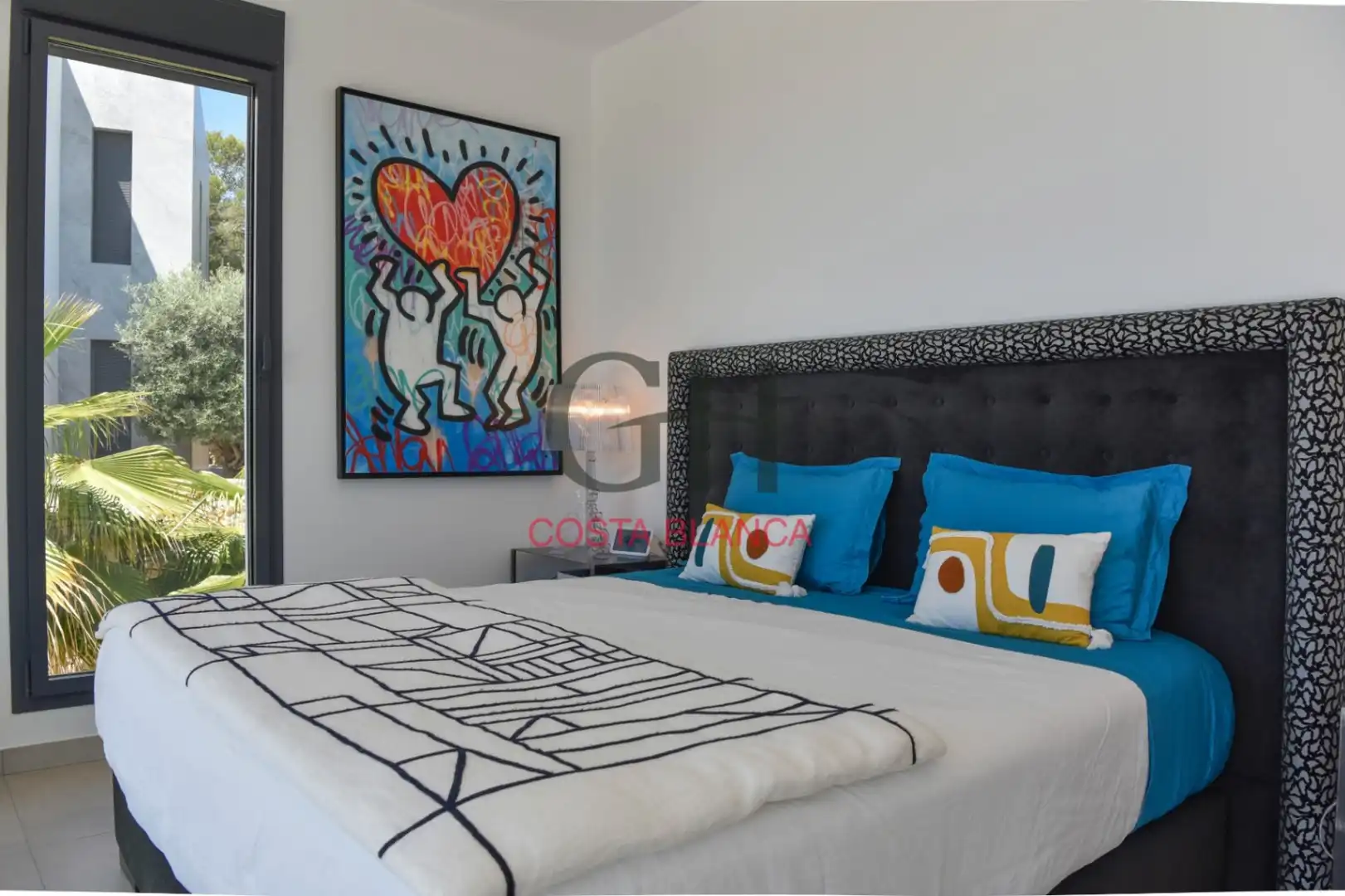 Schlafzimmer von Haus oder Chalet zum Verkauf in Moraira mit Klimaanlage, Heizung und Privatgarten