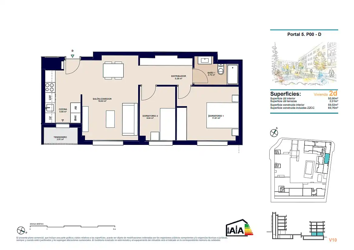 Apartament en venda en Alicante / Alacant amb Aire condicionat, Terrassa i Traster