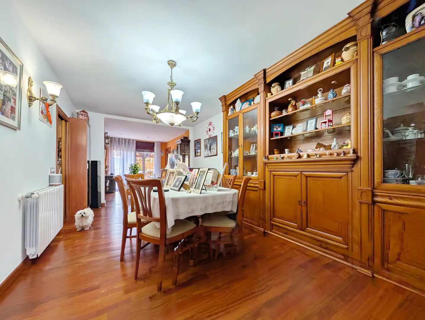 Dining room of Ground floor for sale in Sant Pau de Segúries  with Heating, Parquet flooring and Terrace