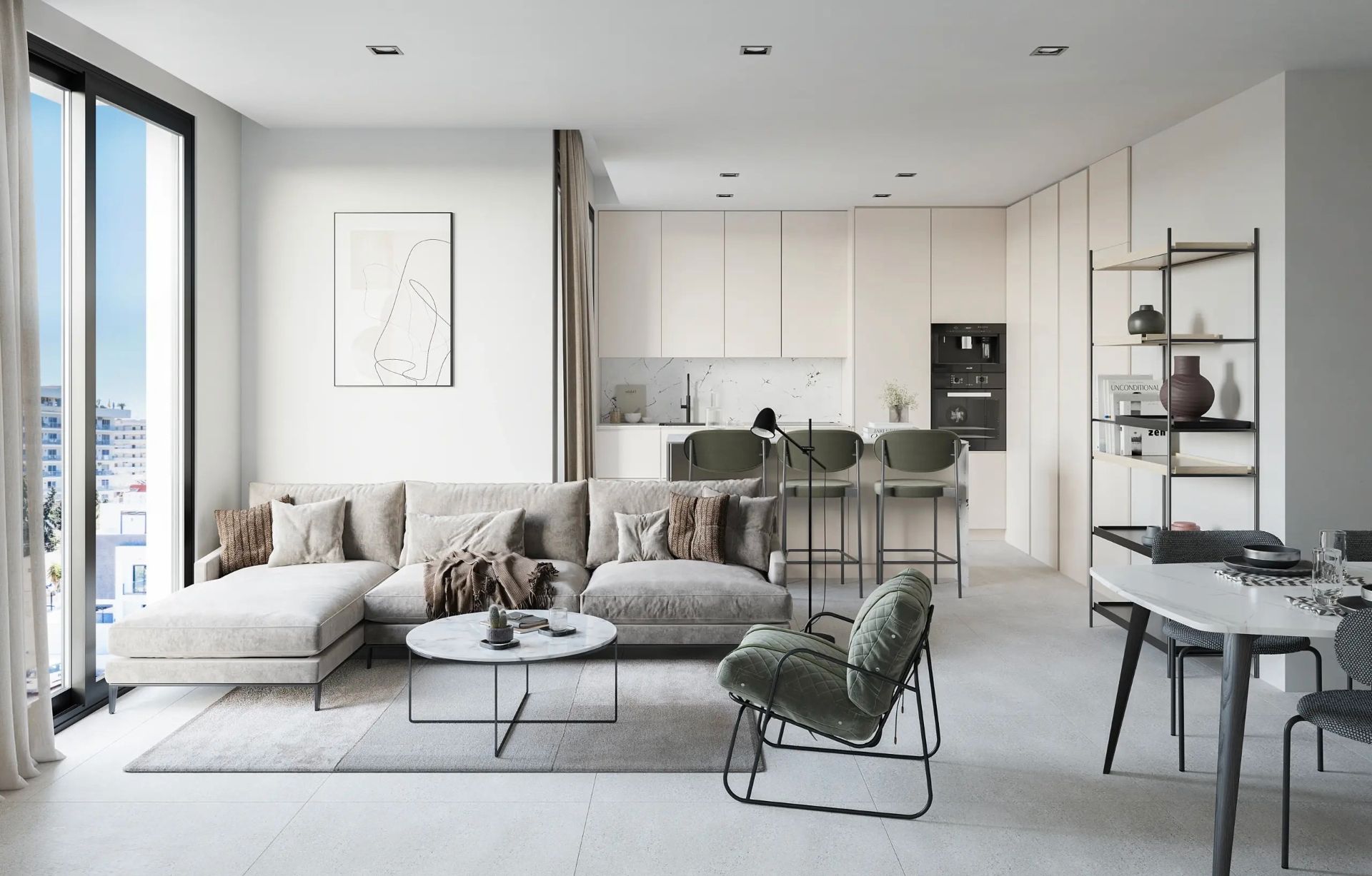 Sala de estar de Piso en venta en Fuengirola con Aire acondicionado y Terraza