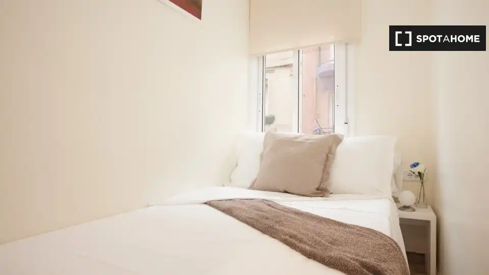 Schlafzimmer von Wohnung zur Miete in Barcelona mit Klimaanlage, Heizung und Möbliert