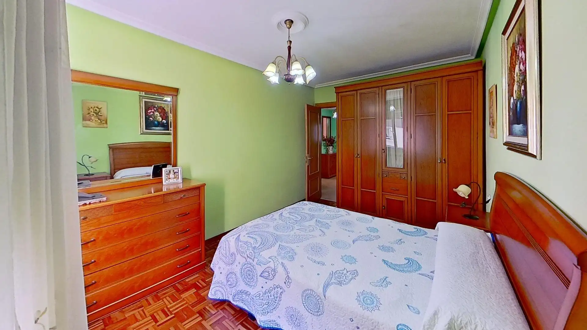 Schlafzimmer von Wohnung zum Verkauf in Gijón  mit Heizung, Parkett und Terrasse