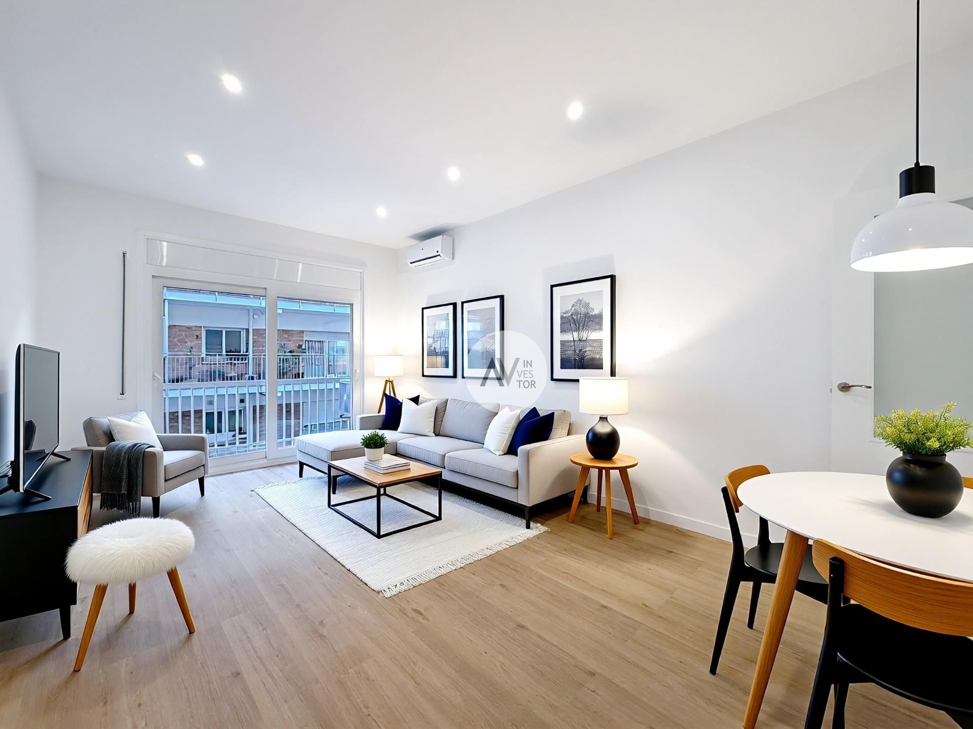 Sala d'estar de Pis en venda en Castelldefels amb Aire condicionat, Terrassa i Balcó