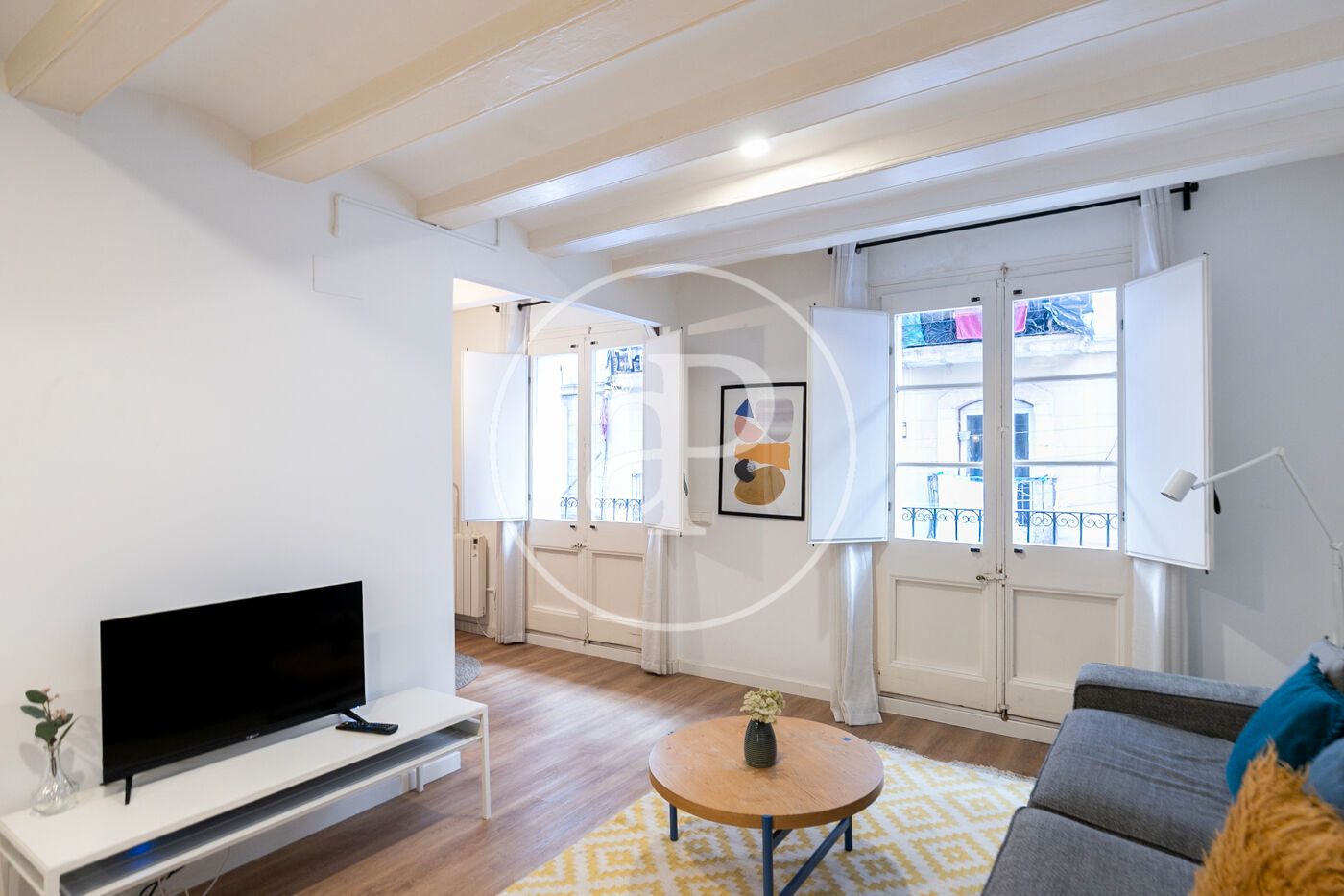 Living room of Flat for sale in  Barcelona Capital  with Air Conditioner, Heating and Furnished