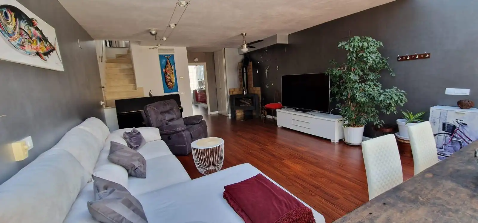 Living room of Detached homes for rent in Sant Joan d'Alacant  with Air Conditioner, Heating and Private garden