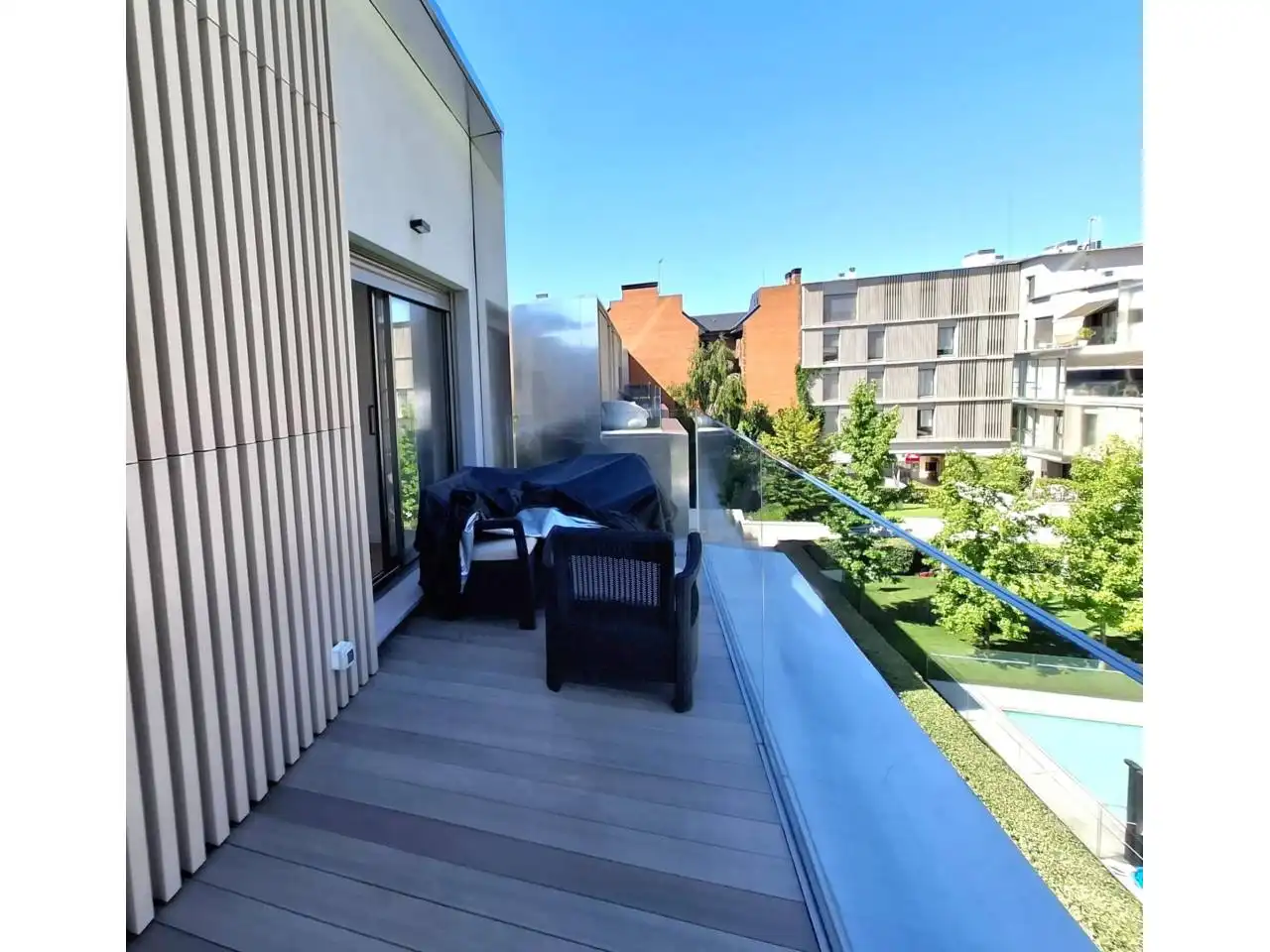 Terraza de Piso de alquiler en Madrid con Aire acondicionado, Calefacción y Parquet