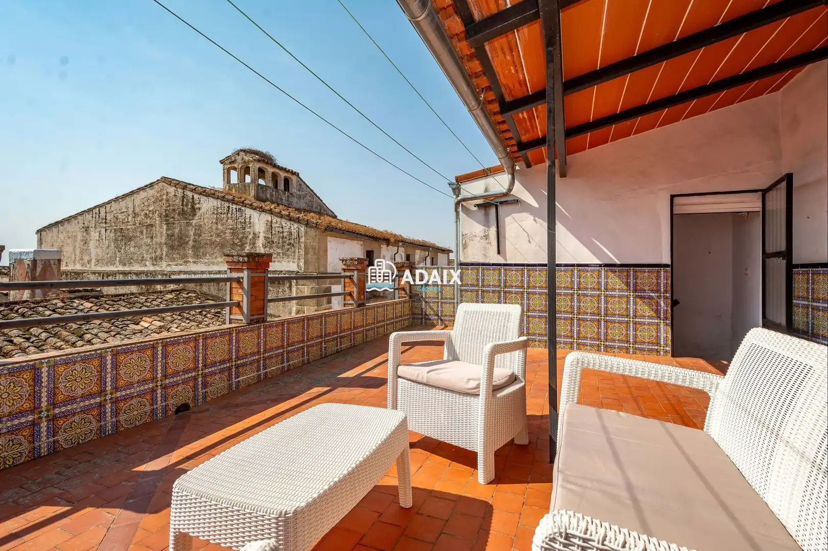 Terrasse von Einfamilien-Reihenhaus zum Verkauf in Brozas mit Terrasse, Abstellraum und Balkon