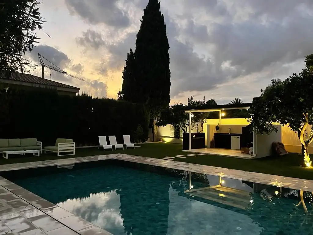 Jardí de Casa o xalet en venda en Sant Joan d'Alacant amb Aire condicionat, Terrassa i Piscina
