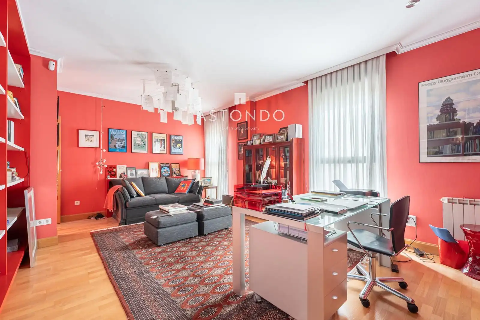 Sala de estar de Casa adosada en venta en Madrid con Aire acondicionado, Calefacción y Parquet
