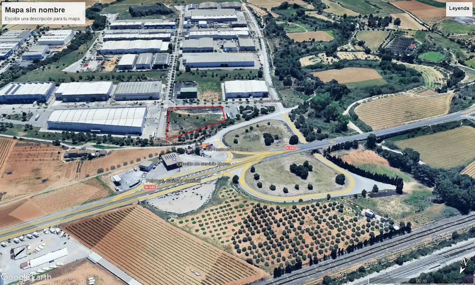 Vista exterior de Terreno industrial en venta en L'Arboç