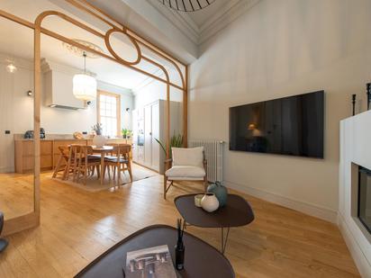 Living room of Flat for sale in A Coruña Capital   with Heating and Parquet flooring