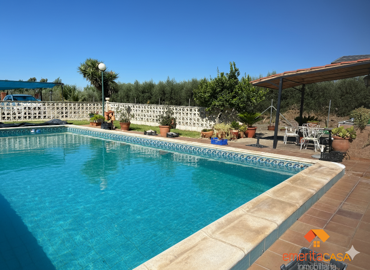 Swimming pool of Country house for sale in Arroyo de San Serván  with Storage room