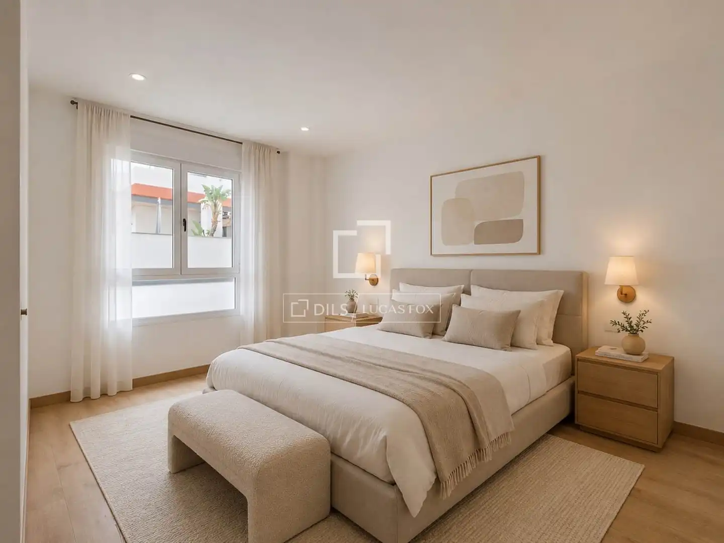 Bedroom of Flat for sale in Vilanova i la Geltrú  with Air Conditioner, Heating and Parquet flooring