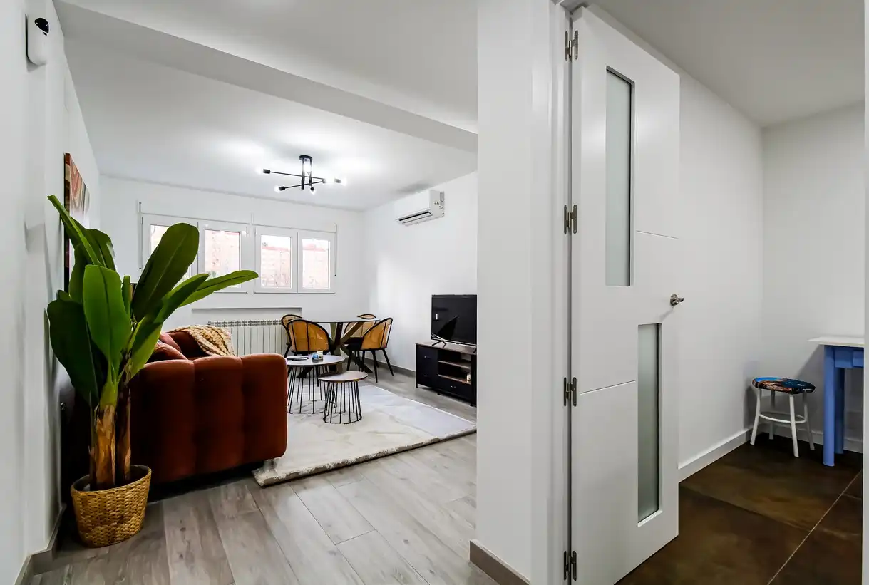Sala de estar de Piso en venta en  Madrid Capital con Aire acondicionado, Calefacción y Amueblado