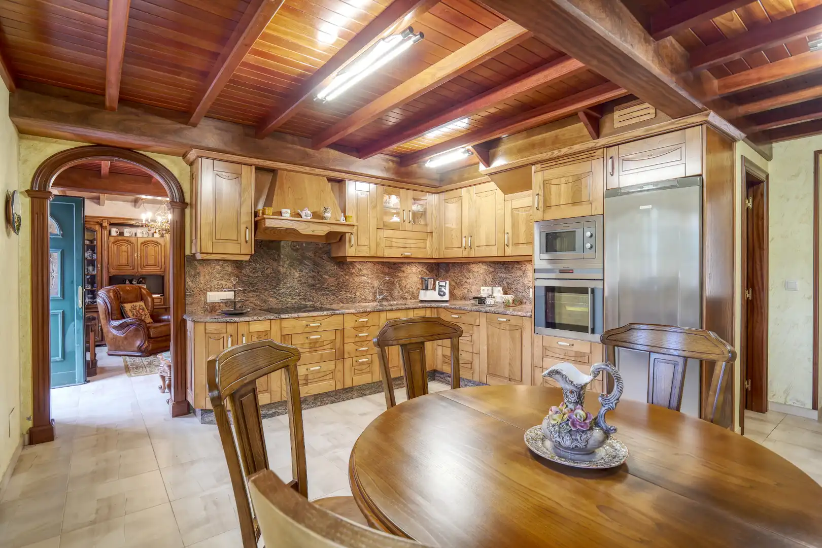 Cocina de Finca rústica en venta en Valdoviño con Calefacción, Jardín privado y Parquet