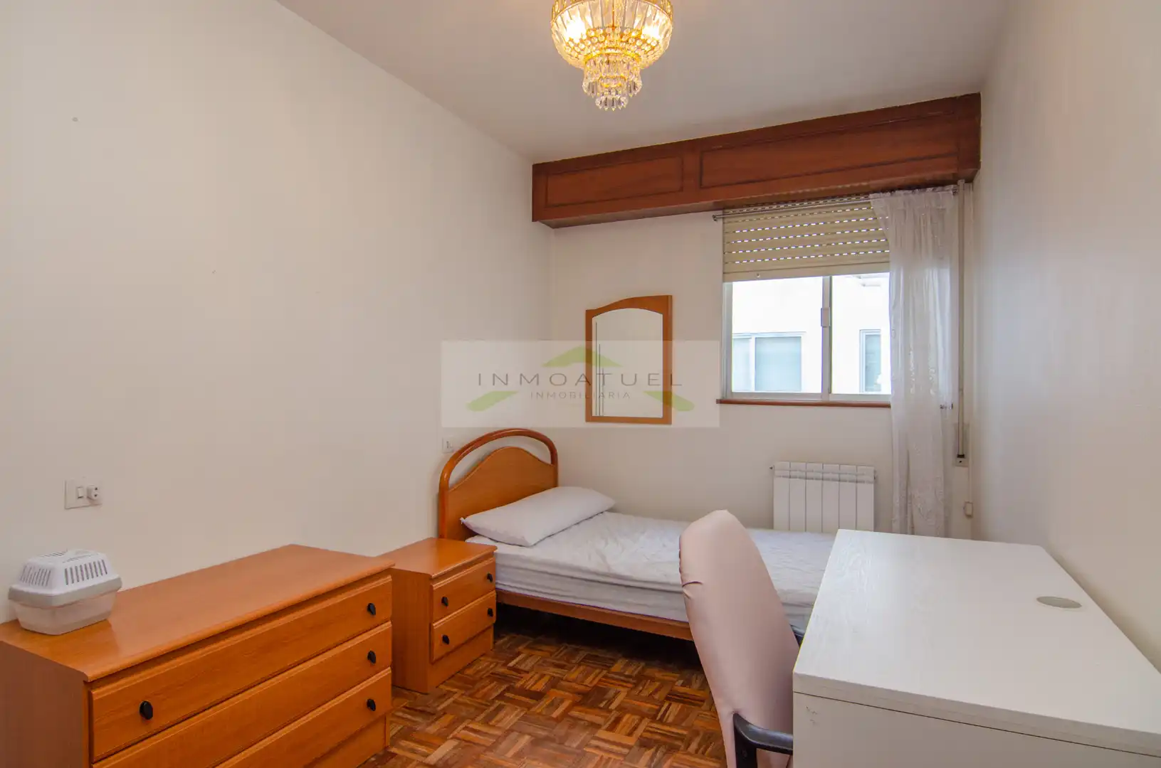 Schlafzimmer von Wohnung zur Miete in A Coruña Capital  mit Heizung, Parkett und Terrasse