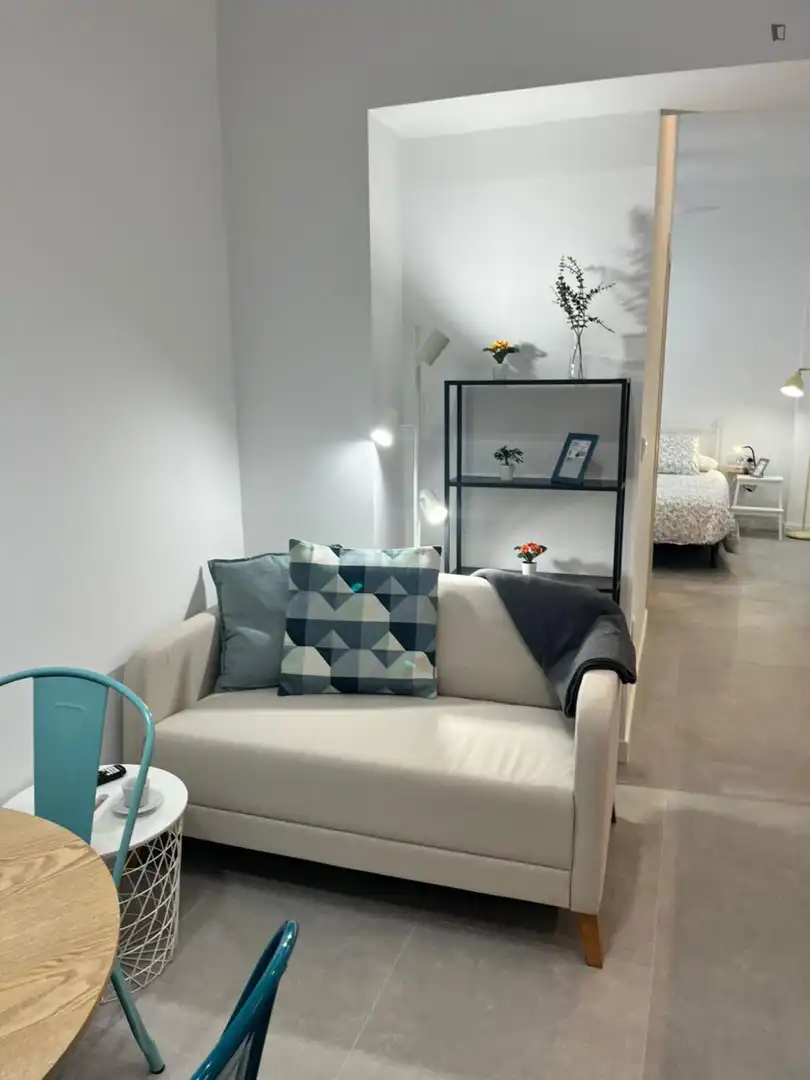 Sala de estar de Apartamento de alquiler en Valencia con Aire acondicionado, Amueblado y Horno