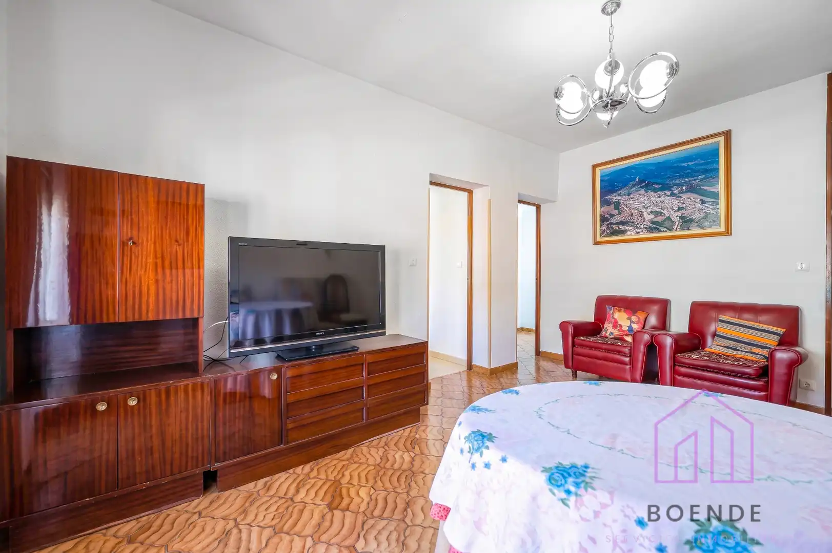 Living room of Flat for sale in Getafe  with Air Conditioner, Terrace and Furnished