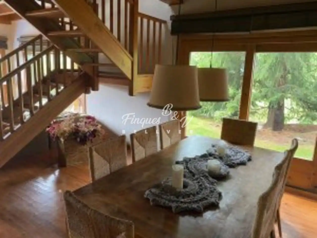 Comedor de Casa o chalet de alquiler en Isòvol con Calefacción, Jardín privado y Parquet