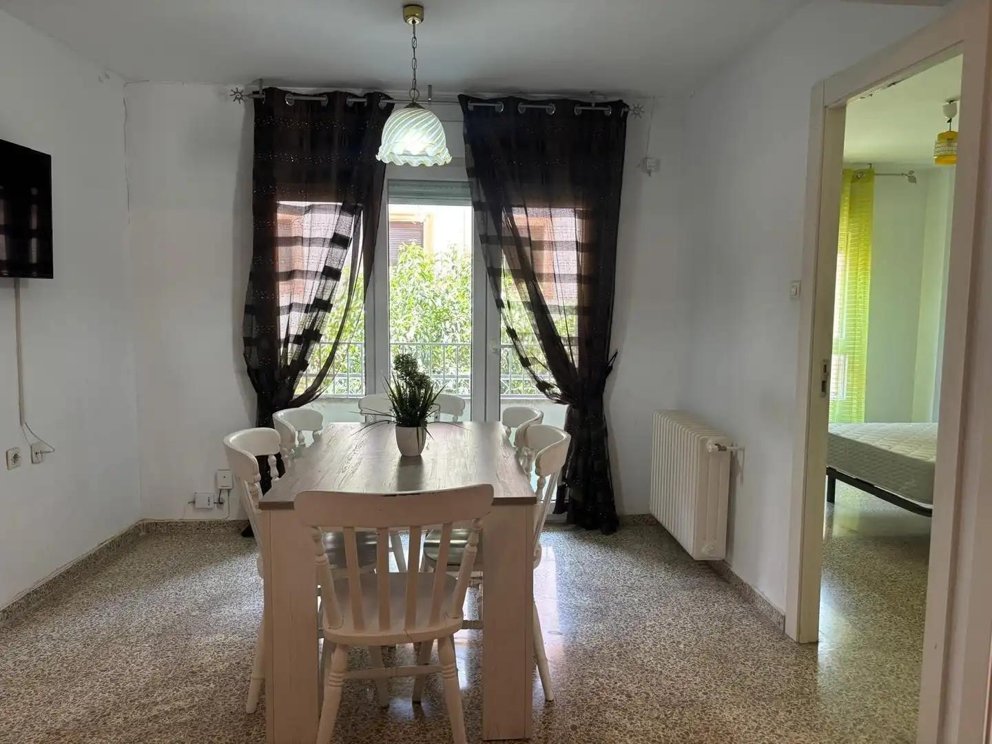 Dining room of Flat for rent in Granada  with Heating, Terrace and Furnished