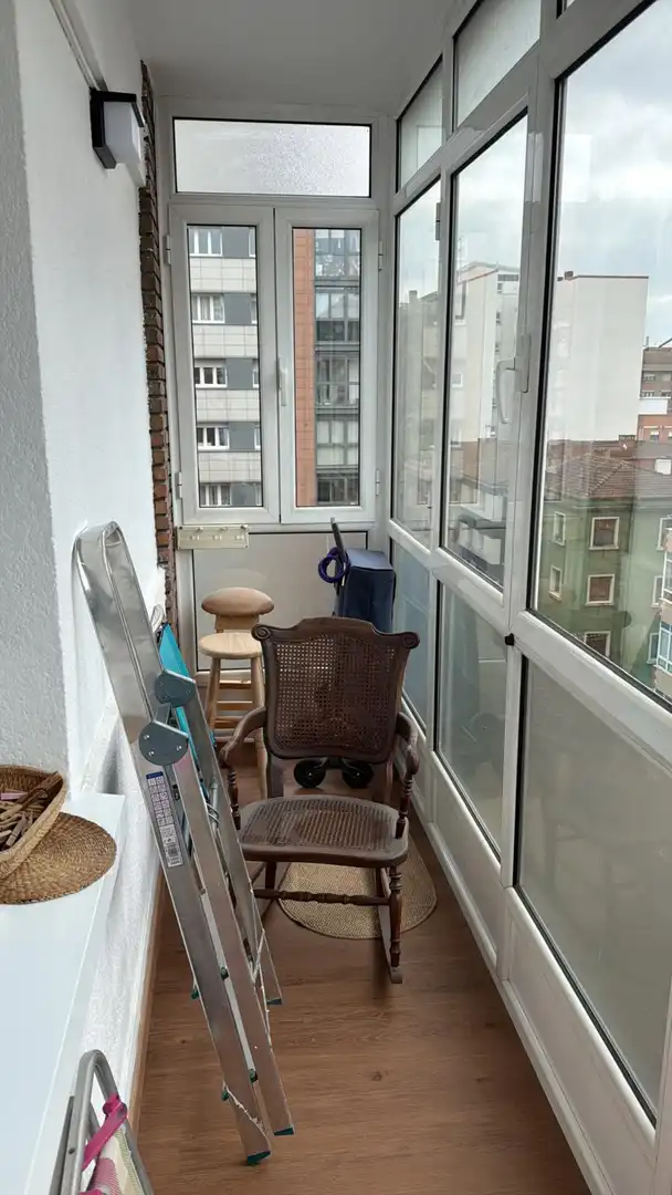 Balcony of Flat for rent in Gijón   with Heating and Terrace