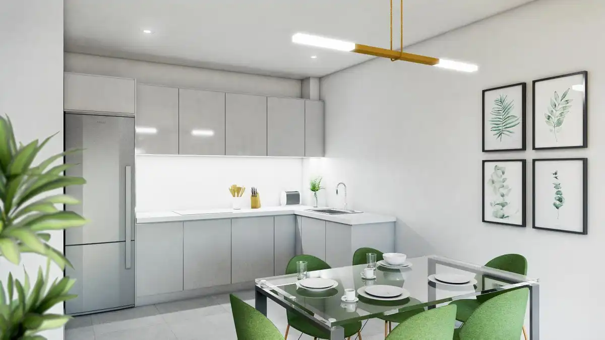 Cuina de Apartament en venda en Fuengirola amb Aire condicionat, Jardí privat i Terrassa