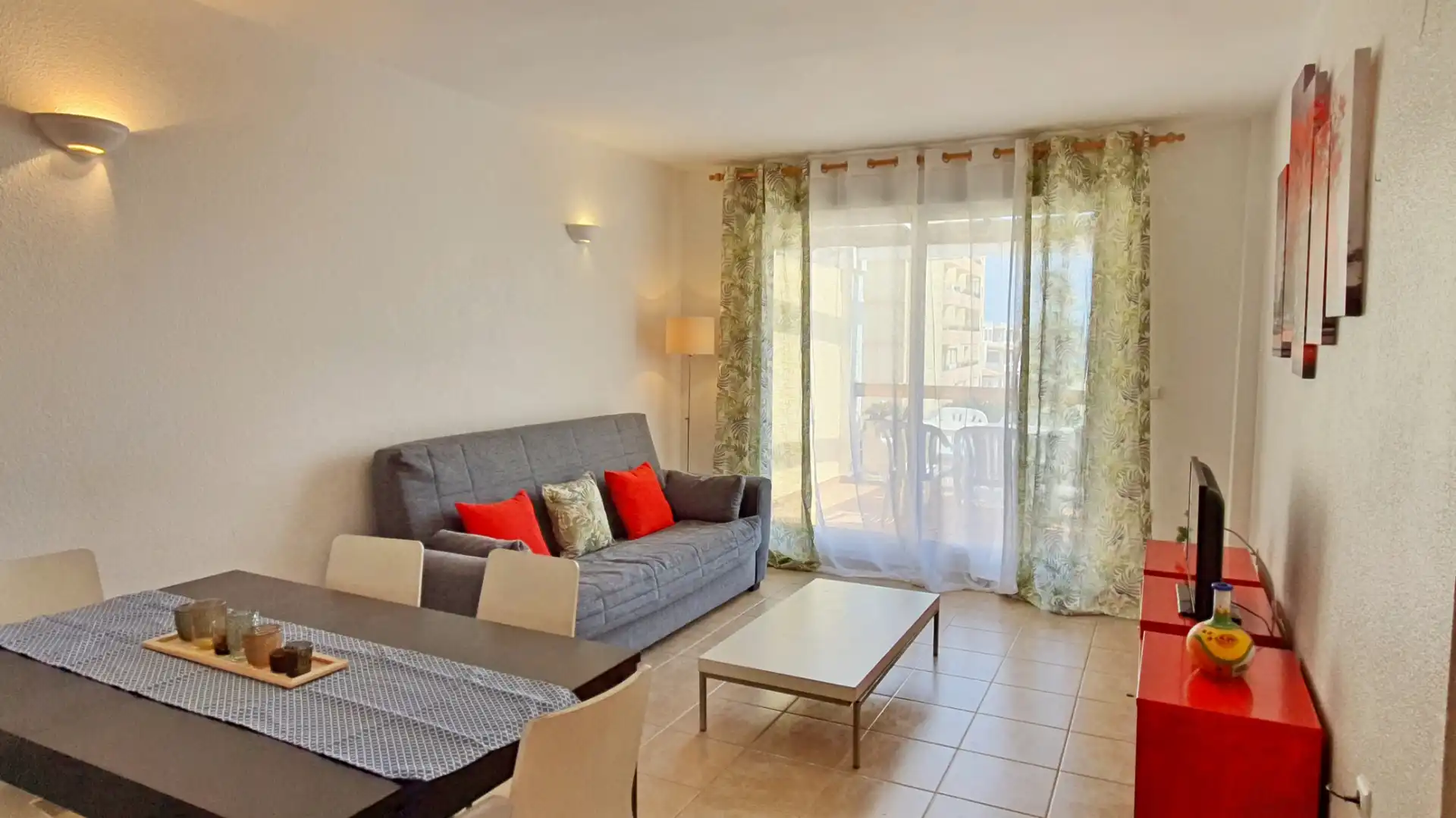 Sala de estar de Apartamento de alquiler en Xeraco con Terraza, Amueblado y Horno
