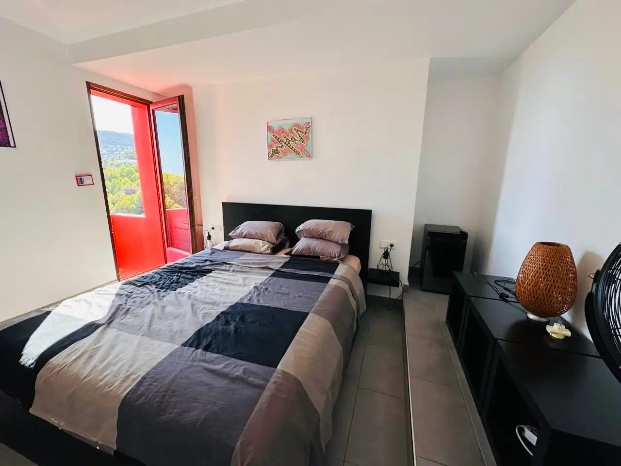 Schlafzimmer von Wohnungen zum Verkauf in Calpe / Calp mit Klimaanlage, Heizung und Privatgarten