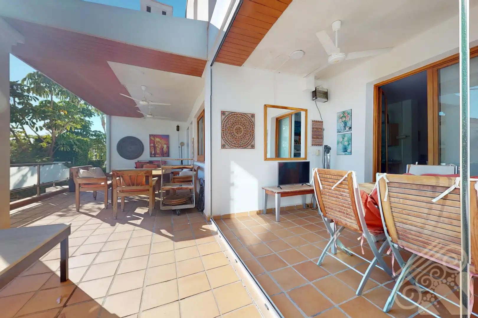 Terraza de Casa o chalet en venta en Mojácar con Aire acondicionado, Jardín privado y Parquet