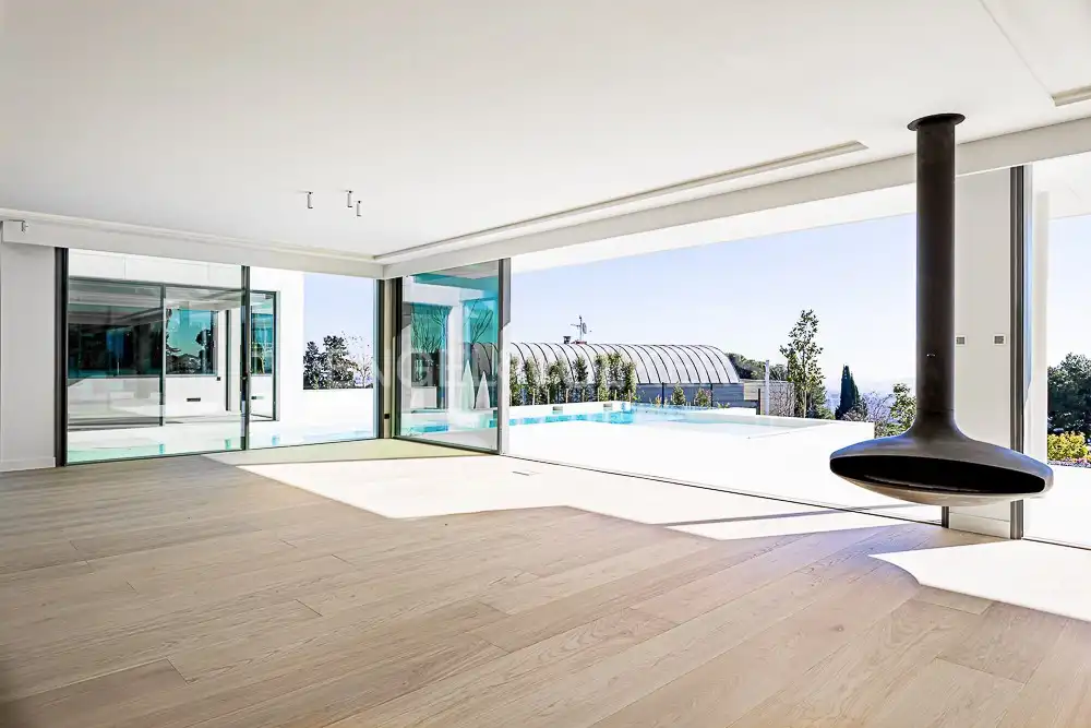 Vista exterior de Casa o chalet en venta en Barcelona con Aire acondicionado, Calefacción y Jardín privado