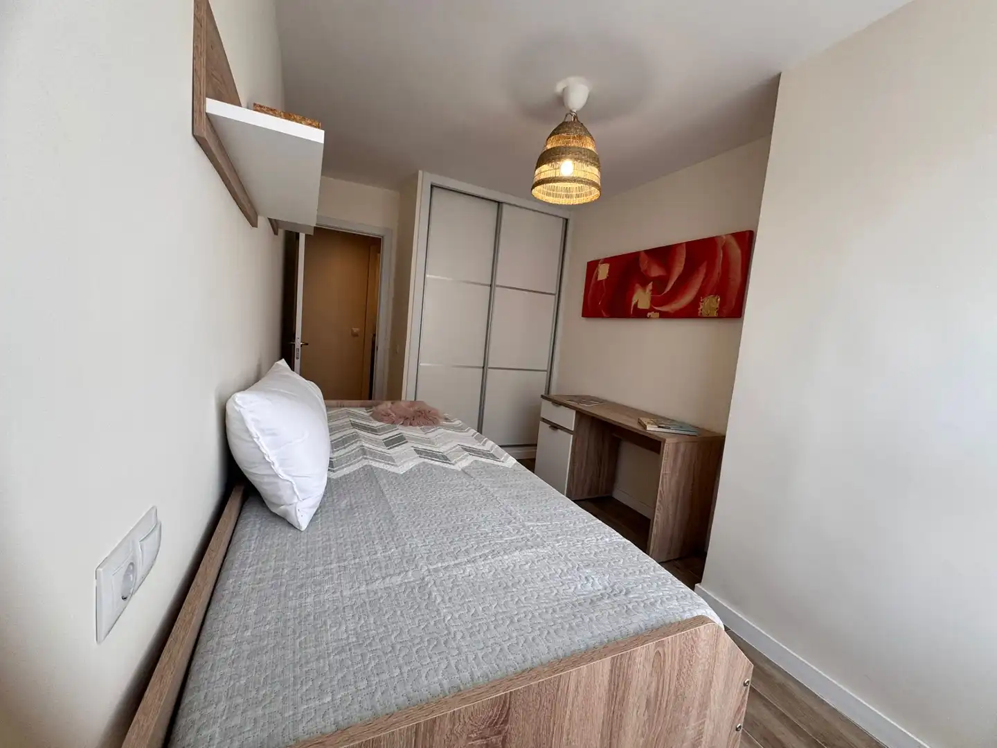 Bedroom of Flat for sale in Málaga  with Air Conditioner, Terrace and Furnished