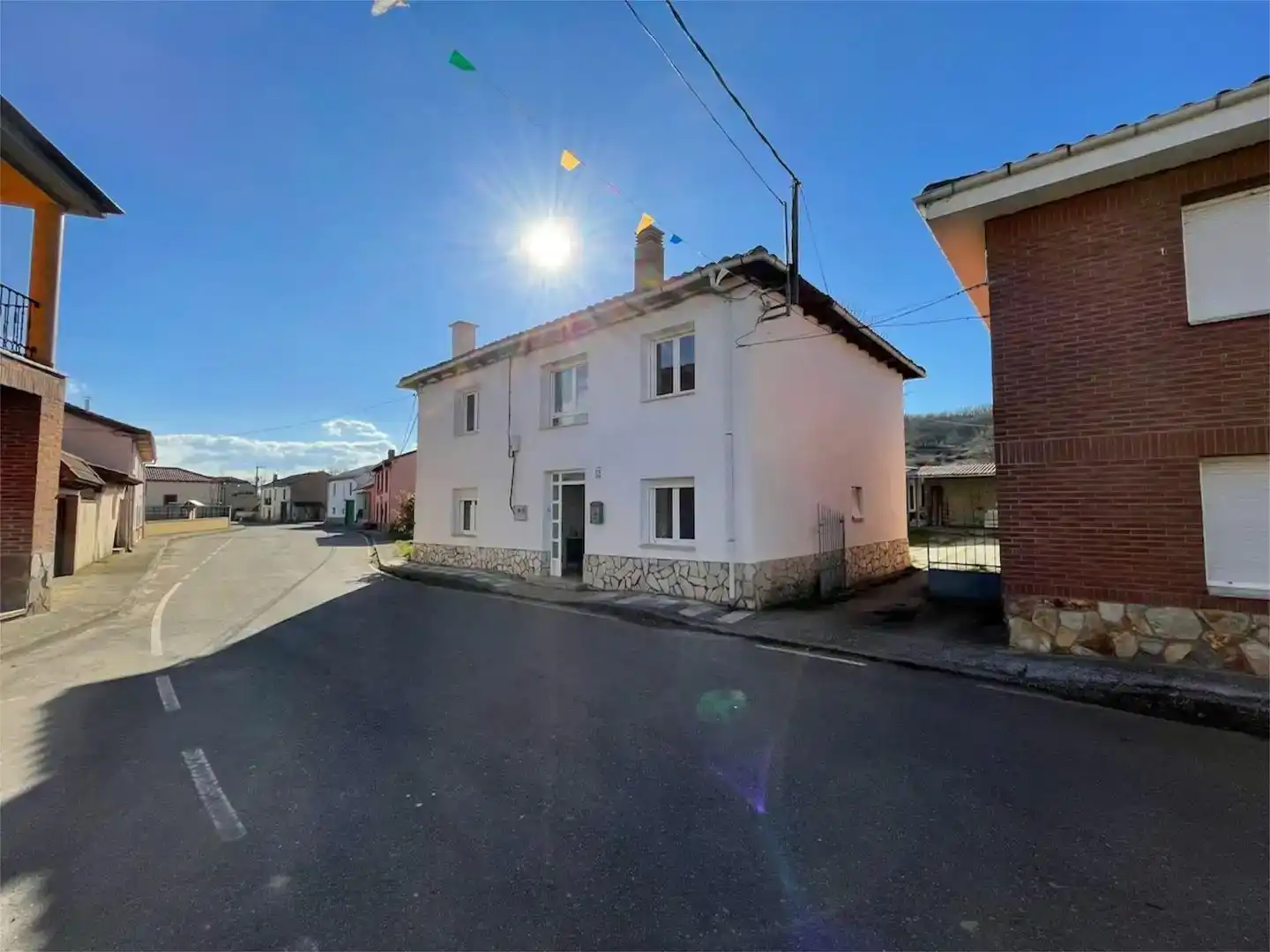 Exterior view of Flat for sale in Gradefes  with Parquet flooring and Furnished