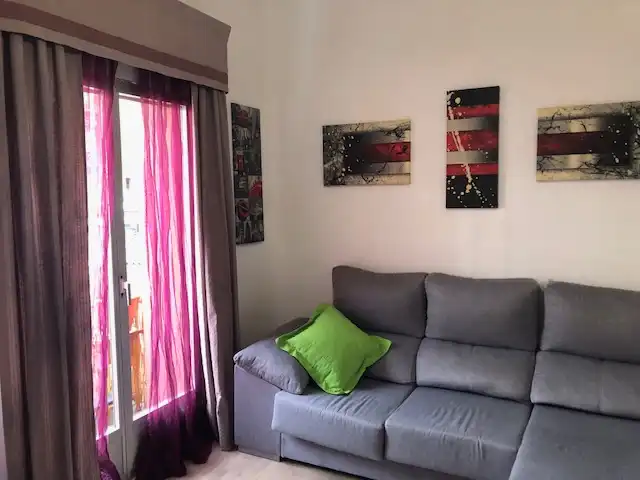 Living room of Flat for sale in  Madrid Capital  with Air Conditioner, Heating and Furnished