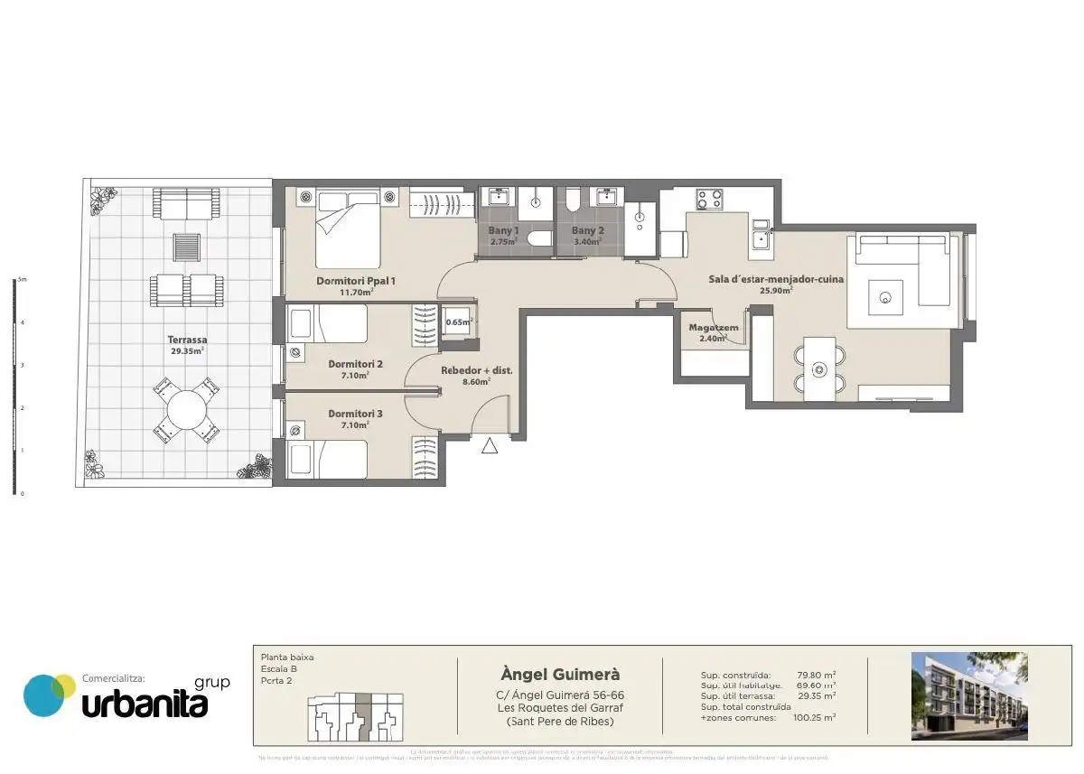 Wohnung mit Aufzug zum Verkauf in Les Roquetes, imagen 7