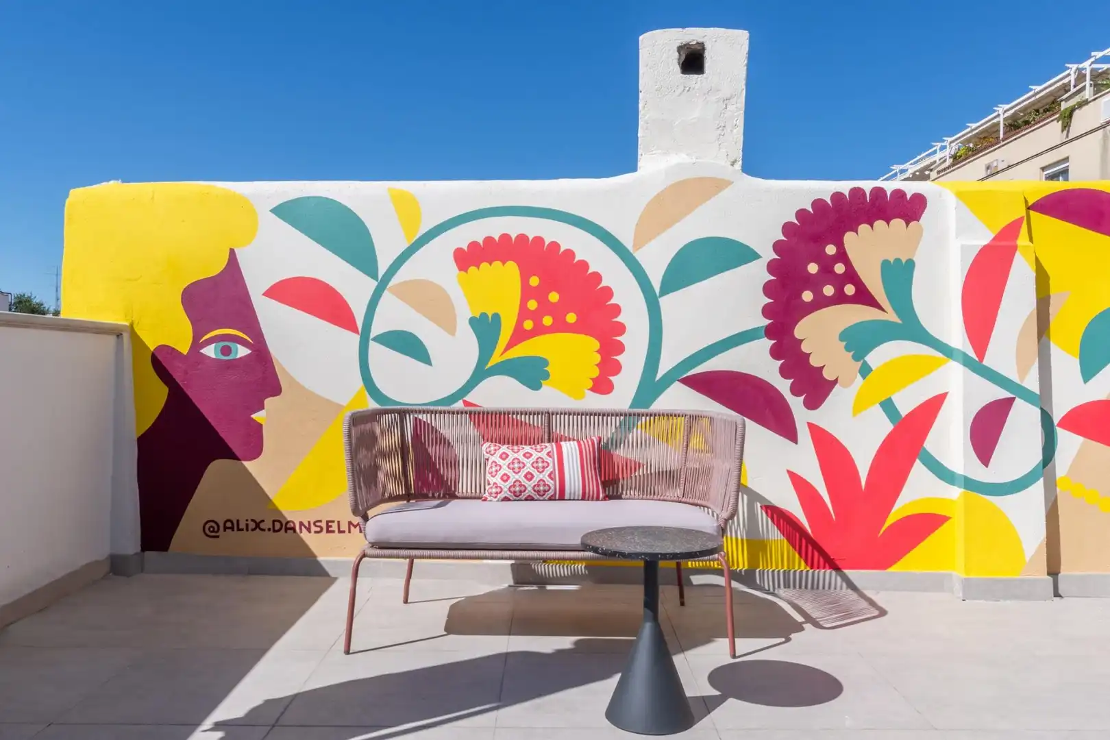 Terraza de Estudio de alquiler en Madrid con Aire acondicionado, Calefacción y Jardín privado