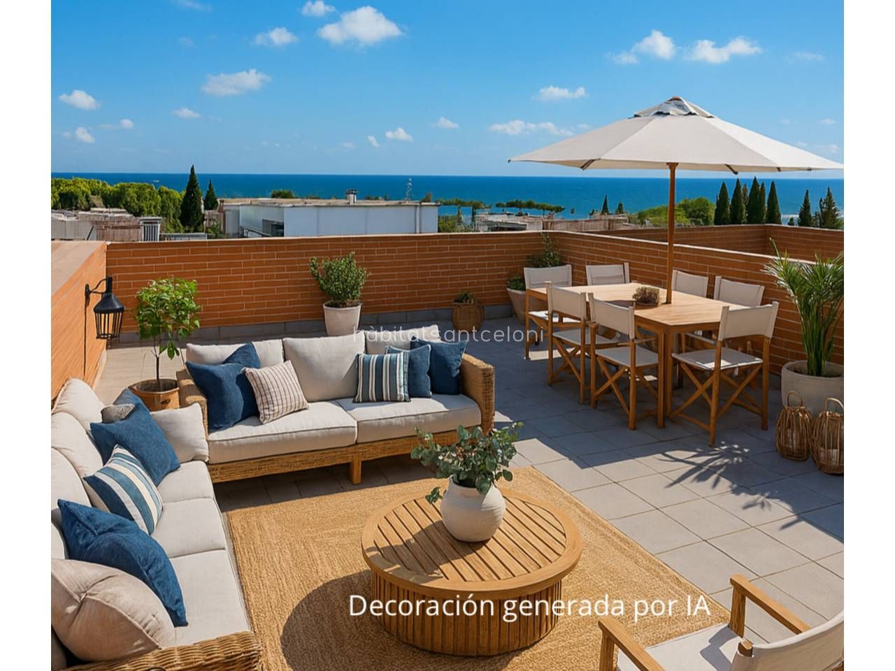 Terrace of Attic for sale in Blanes  with Air Conditioner, Heating and Parquet flooring