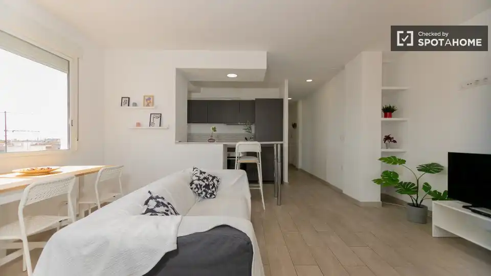Living room of Flat for rent in Puçol  with Air Conditioner, Heating and Furnished