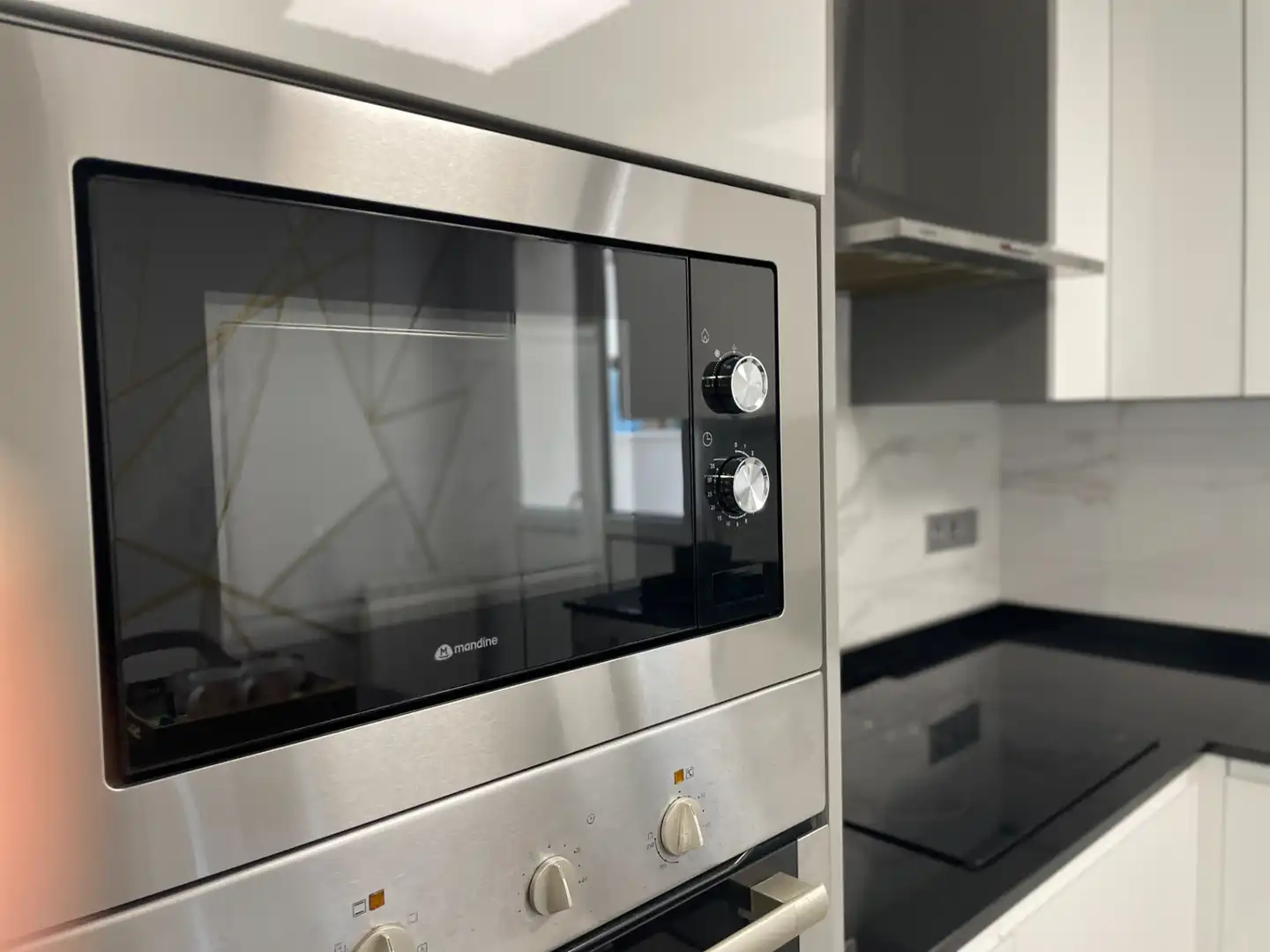 Kitchen of Flat for rent in Gijón   with Heating, Terrace and Furnished